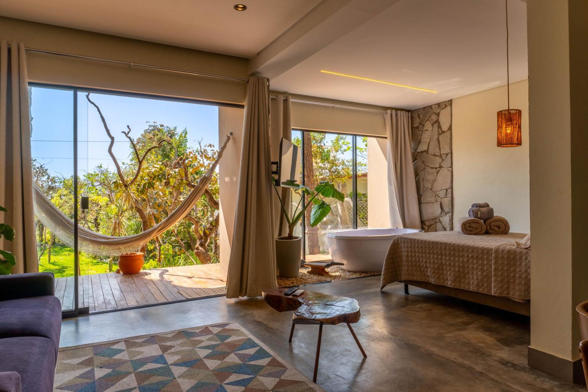הוילה Alto Paraíso de Goiás Lofts Lobo Guara מראה חיצוני תמונה
